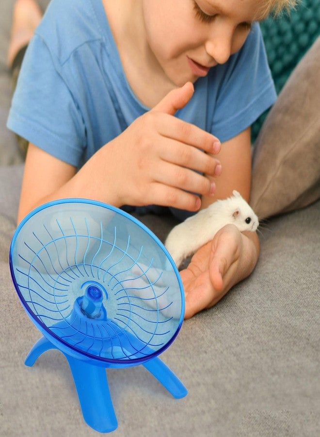 Reshiho Hamster Wheel Flying Saucer Silent Exercise Wheel Running Wheel for Hamsters, Gerbils, Mice and Other Small Pets, Silent Hamster Running Wheel(Blue) - Image 2
